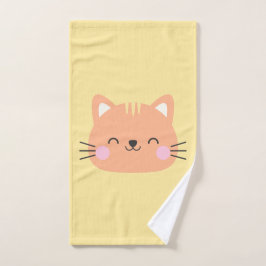 Katze Geburtstag Kinder Kunst Handtuch