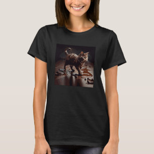 Katze gehende Schokolade T-Shirt