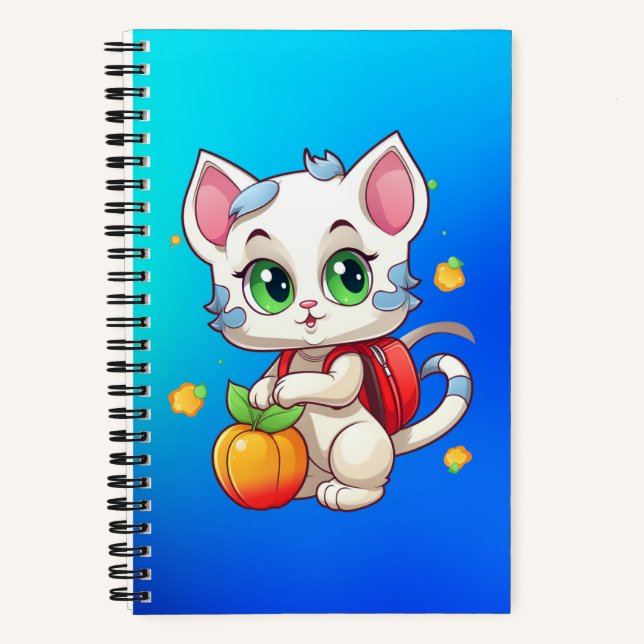 Katze geht zur Schule-85241 Notizbuch (Vorderseite)