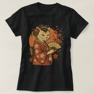 Katze Geisha T-Shirt