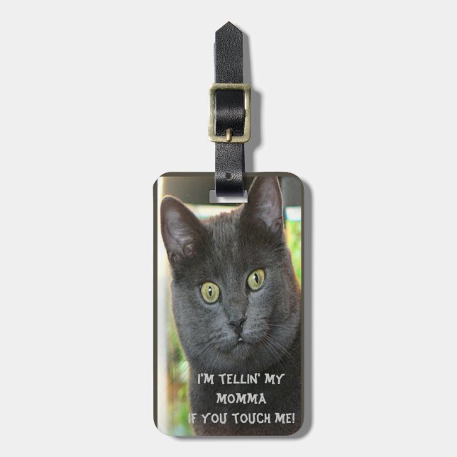 Katze Gepäckanhänger (Vorderseite vertikal)