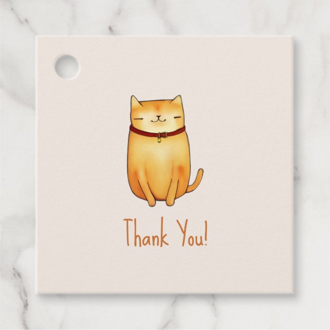 Katze Geschenkanhänger (Vorderseite)