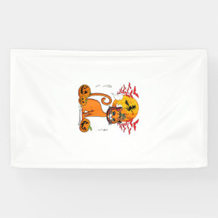 Katze Geschnitzter Kürbis Horror Kopf Halloween Be Banner