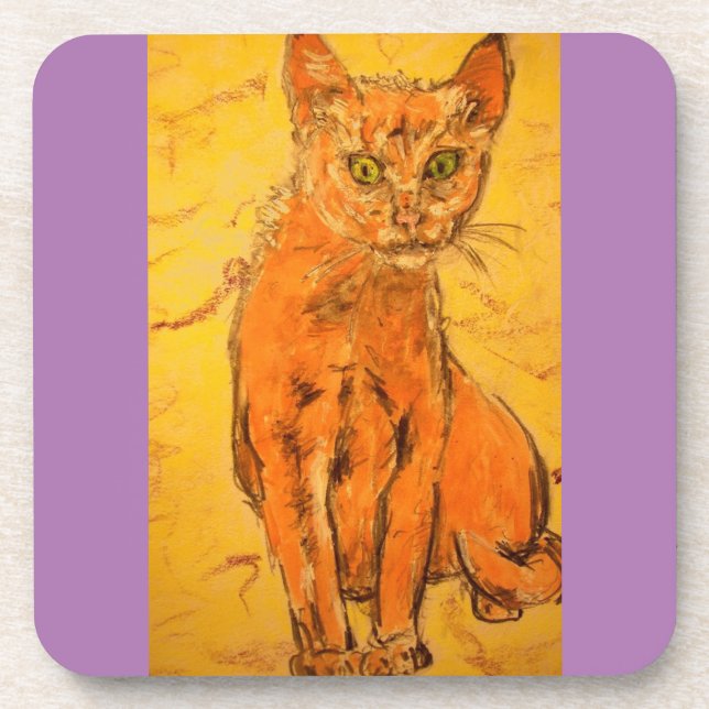 Katze Getränkeuntersetzer (Vorderseite)