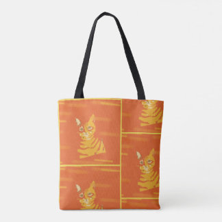 Katze Gingeer Grafik ganz über Tasche