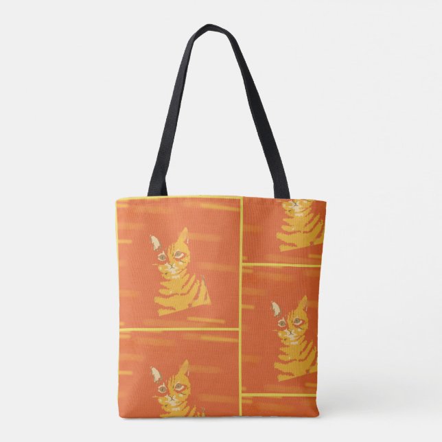 Katze Gingeer Grafik ganz über Tasche (Rückseite)