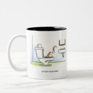 Katze Got Dung? Funny Cartoon Spaß Zweifarbige Tasse