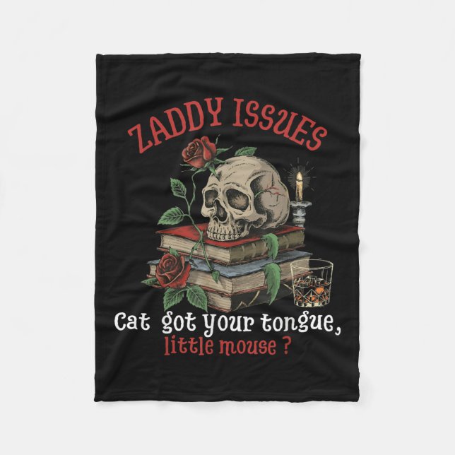 Katze Got ihr Zunge Little Mouse Zade Meadows Buch Fleecedecke (Vorderseite)