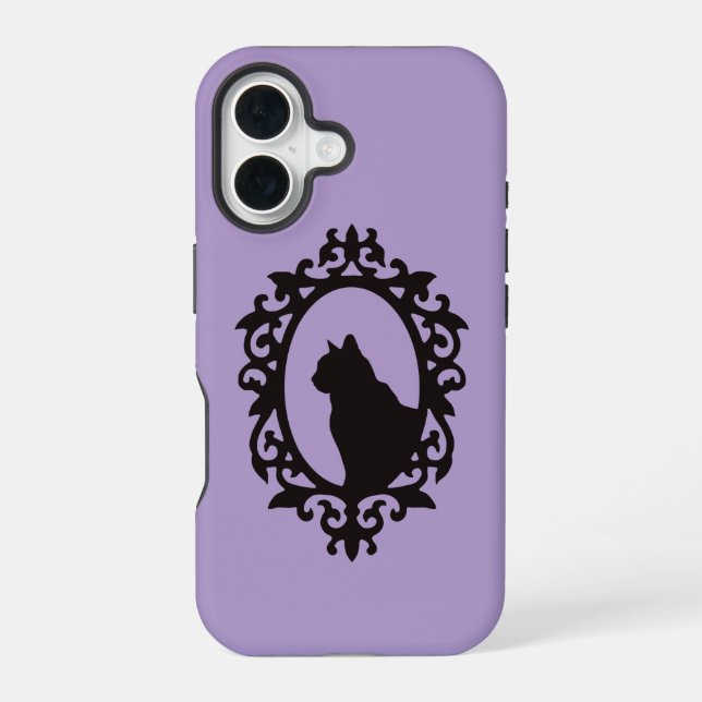 Katze Gothic iPhone 16 Hülle (Rückseite)