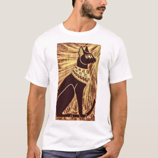 Katze-Göttin in Gold T-Shirt