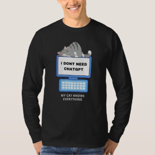 Katze GPT Arbeitende Ai Katze Tee Coole Faule Katz