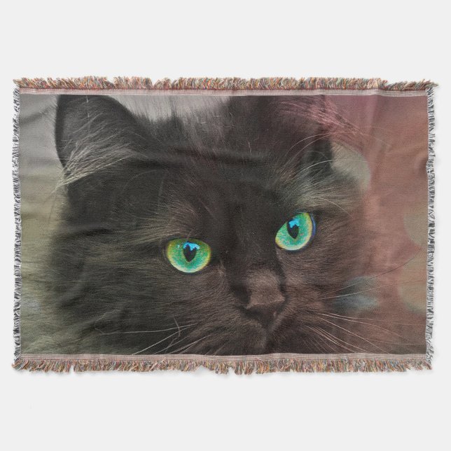 Katze Grüne Augen Decke (Vorderseite)