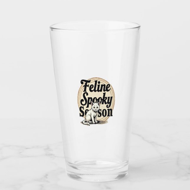 Katze Gruselige Jahreszeit Katze Glas (Vorderseite)