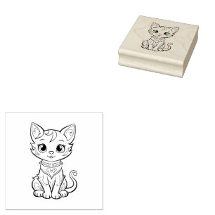 Katze Gummistempel