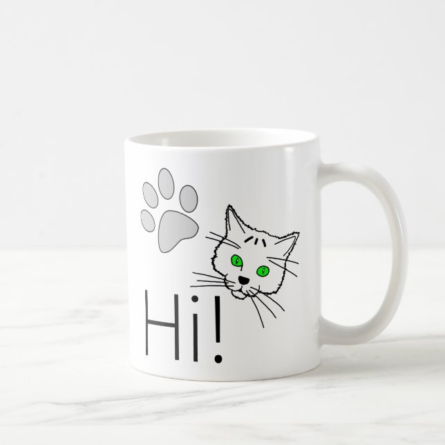 Katze - Hallo! Kaffeetasse (Rechts)