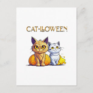 Katze Halloween Begleitkarte