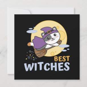 Katze Halloween Hexe Kinder Hexen Beste Hexen Einladung