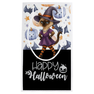 Katze Halloween kleine Geschenktasche Geschenktüte