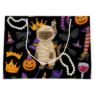 Katze Halloween kleine Geschenktasche Große Geschenktüte
