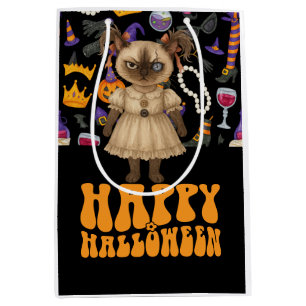 Katze Halloween kleine Geschenktasche Mittlere Geschenktüte