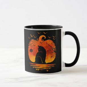 KATZE HALLOWEEN KOSTÜM KÜRBIS KATZEN LIEBHABER HER TASSE