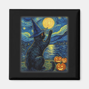 Katze Halloween Lustige schwarze Katzen Liebhaber Magnet