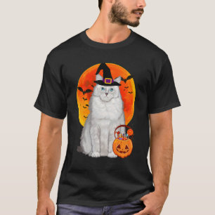 Katze Halloween Ragdoll Kürbislaterne Kürbis T-Shirt