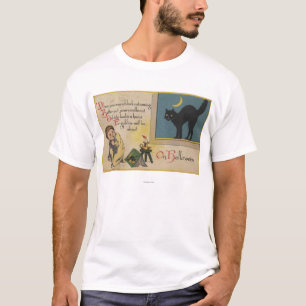 Katze Halloweens GreetingBlack T-Shirt
