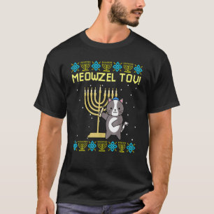 Katze hässliche Hanukkah-Familie passende Pyjamas T-Shirt