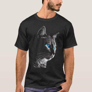 Katze Haustier Tier - Blaue Augen Art Katze T-Shirt