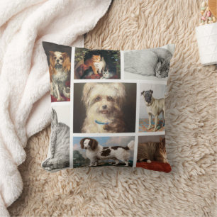 Katze Haustiere 8 Foto Portrait Collage Keepake Kissen