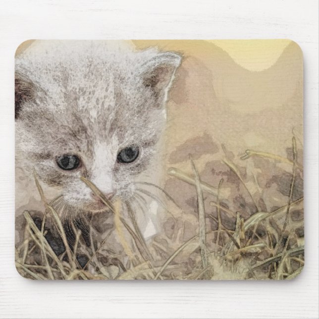 Katze, Haustiere, Niedlich Mousepad (Vorne)
