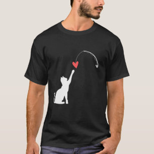 Katze Herz Valentine's Day Kitty Liebe Niedlicher  T-Shirt