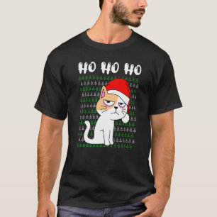 Katze Ho Ho Weihnachtsmann Hüte Kätzchen Katzenbes T-Shirt