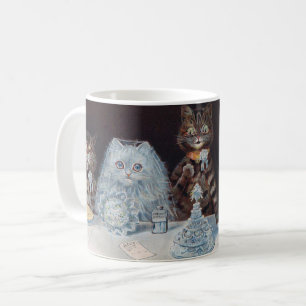 Katze Hochzeit, Ehe, Braut, Louis Wain Kaffeetasse