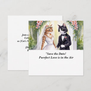 KATZE Hochzeit Einladung zum Speichern des Datums 