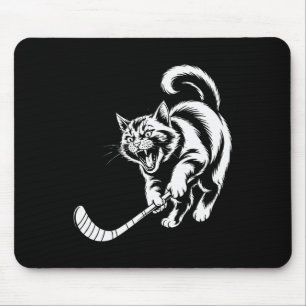 Katze Hockey Spieler Team Hockey Liebhaber Kätzche Mousepad
