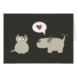 Katze Hund Funny Liebe auf den ersten Blick