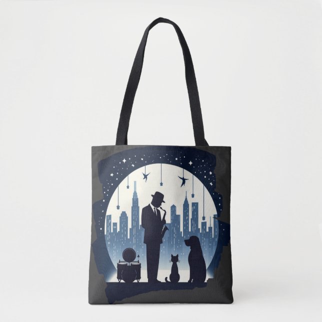 Katze, Hund, Jazz Tasche (Vorderseite)