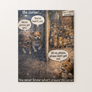 Katze/Hund Puzzle/lustige Kunst/Katze und Hund