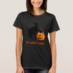Katze I Ich mache was ich will Halloween Süßigkeit T-Shirt