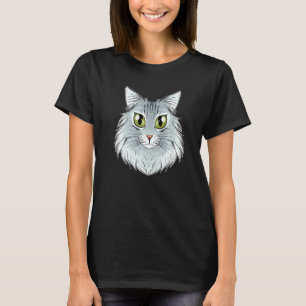 Katze I Katze Gesicht I Norwegische Waldkatze T-Shirt