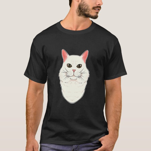 Katze I Katze Gesicht I Türkische Angora Katze T-Shirt (Vorderseite)