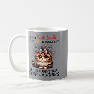 Katze ich bin süß liebenswürdig freundlich schücht kaffeetasse
