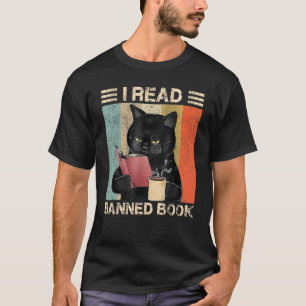 Katze Ich lese verbotene Bücher Bücherwürmer beim T-Shirt