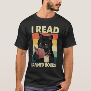 Katze Ich lese verbotene Bücher  Bücherwürmer beim T-Shirt