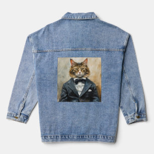 Katze im Anzug Jeansjacke