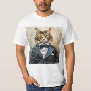 Katze im Anzug T-Shirt