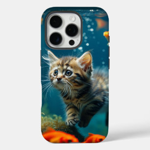 Katze im Aquarium iPhone 16 pro Fall Hülle