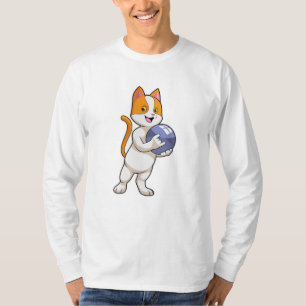 Katze im Bowling mit Bowlingball T-Shirt